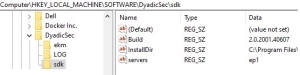 Client configuration registry in Windows